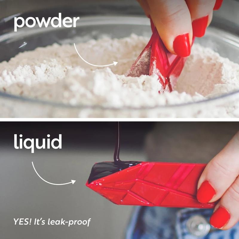 3-in-1 Faltbare Messlöffel | Magnetisch & Platzsparend | Für Trockene & Flüssige Zutaten | 6-in-1 Set