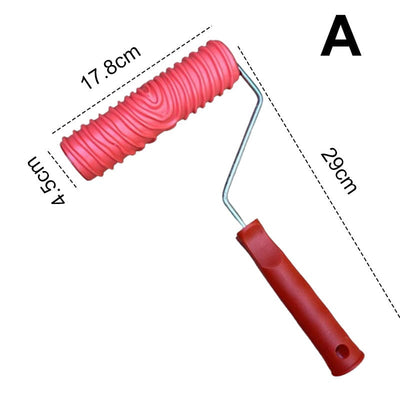 Struktur-Prägemuster Farbroller | Wanddekoration | Gummiwalze mit Griff 29cm