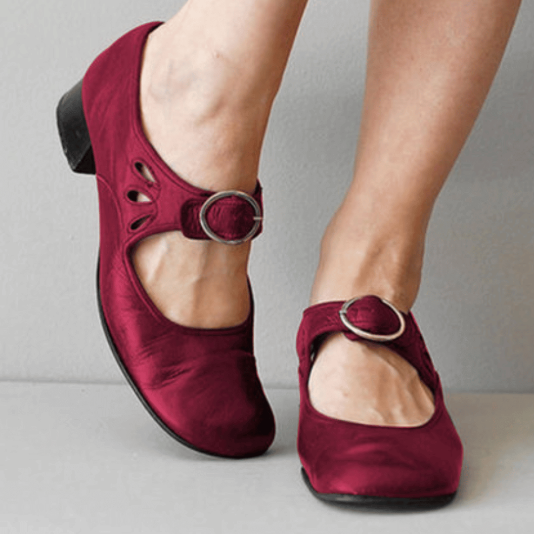 Damen Vintage Sandalen | Niedriger Absatz