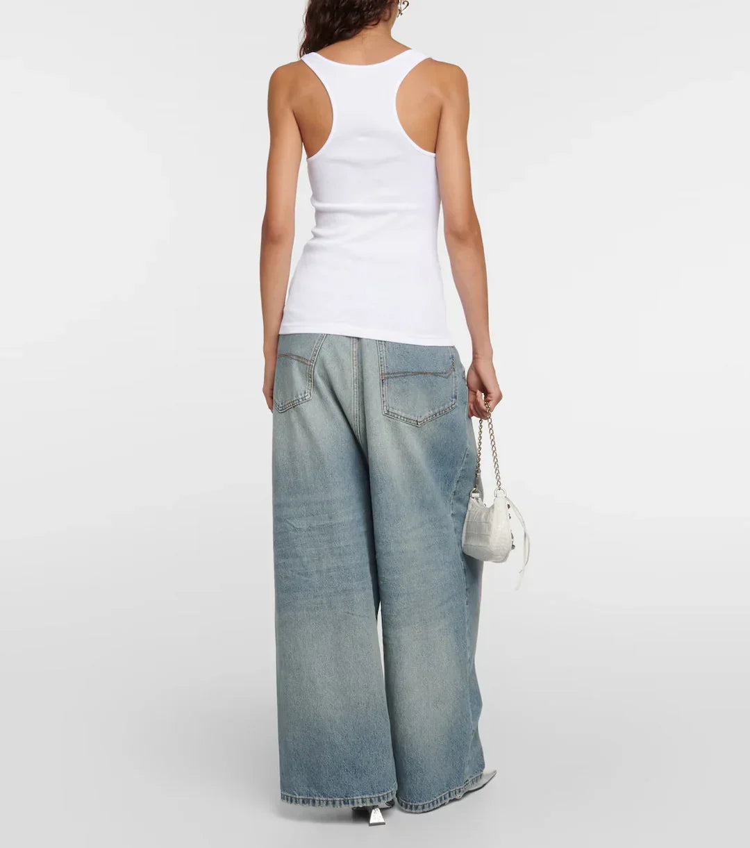 Damen Bandeau Top | Schulterfrei | Geripptes Baumwoll-Design | Figurbetont & Atmungsaktiv