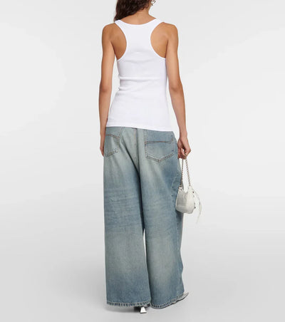 Damen Bandeau Top | Schulterfrei | Geripptes Baumwoll-Design | Figurbetont & Atmungsaktiv