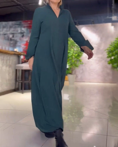 Evia | Anspruchsvoll Entspanntes Langes Kleid für Frauen