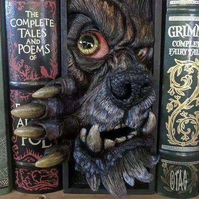 Bücherregaldekoration | Fantasy-Horror Werwolf | Bücherregaleinsatz & Blickfang