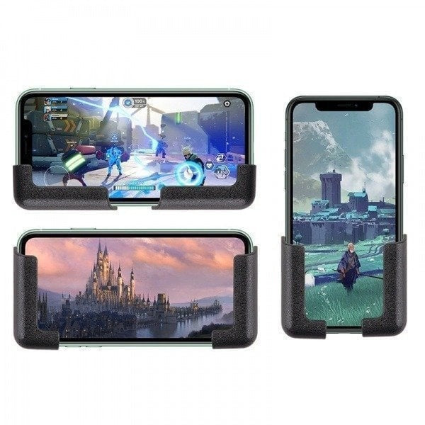 Handyhalterung mit Ablagebox | Verstellbar & Selbstklebend | Für Smartphone, Tablet & iPad | ABS Material