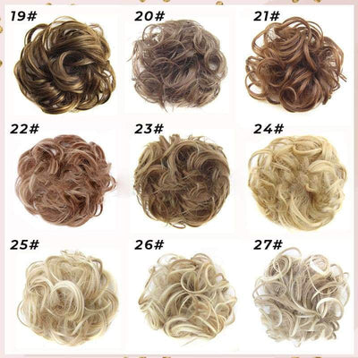 Haar Dutt Gummi | Messy Bun Erweiterung | Natürliches Aussehen | 74 Farben