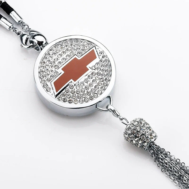 Auto-Logo Parfüm-Anhänger | Kristall & Zinklegierung | Funkelnde Dekoration & Geschenkidee