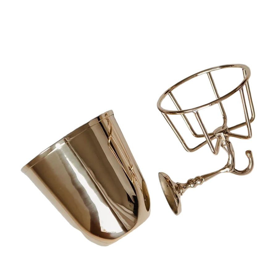 Wandgefäß im Vintage-Stil | Handgefertigt | Messing oder Nickel | Vielseitige Aufbewahrung