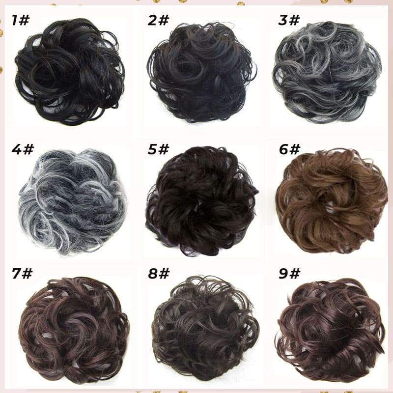 Haar Dutt Gummi | Messy Bun Erweiterung | Natürliches Aussehen | 74 Farben