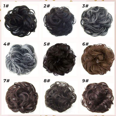 Haar Dutt Gummi | Messy Bun Erweiterung | Natürliches Aussehen | 74 Farben