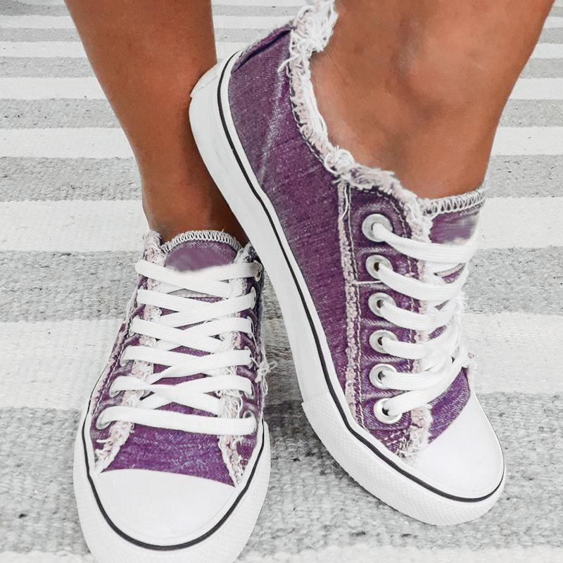 FloraWalk™ – Leinwand-Schnürsneaker mit Blumenmuster