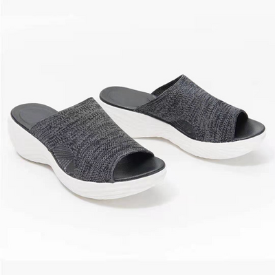 BequemSohl™ Orthopädische Plateau-Schiebesandalen