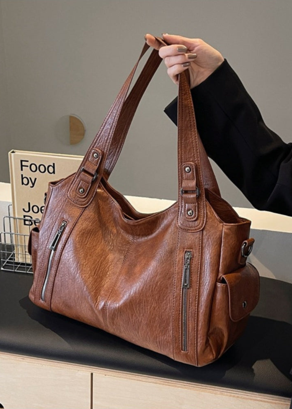Damen Handtasche | Geräumig & Elegant | Hochwertiges Veganes Lederimitat | Alltag & Business