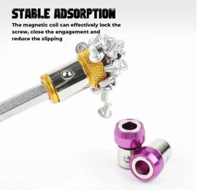 Magnetischer Schraubendreher Ring | Starker Magnet-Halt | Luftfahrt-Aluminium Aufsatz | Präzision für Handwerker