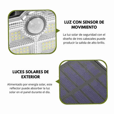 Solar LED Strahler mit Bewegungsmelder |200W Leistung | Wetterfest