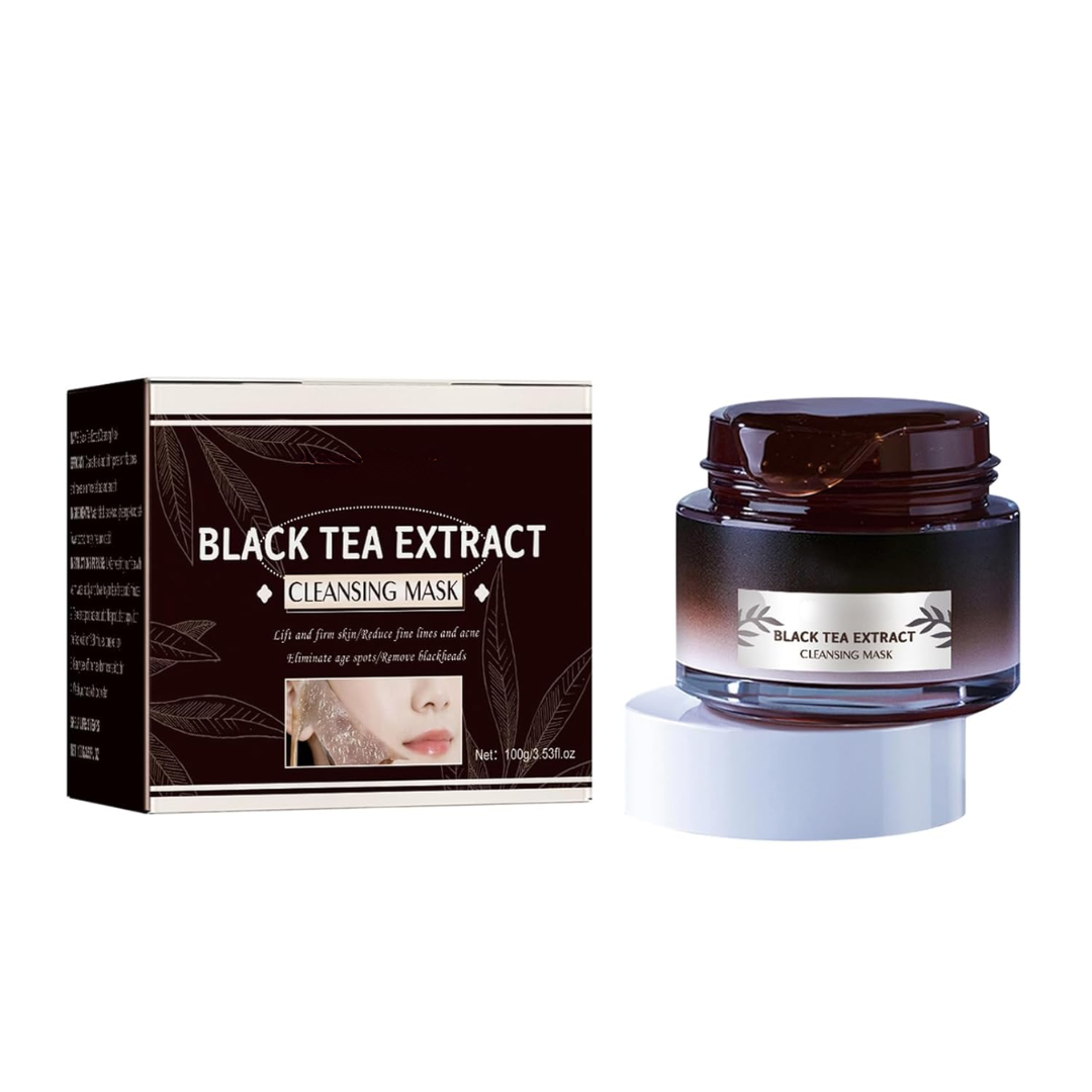 1+1 Gratis | Gesichtsmaske | Schwarzer Tee & Ginseng | Gegen Akne, Falten & Hautunreinheiten