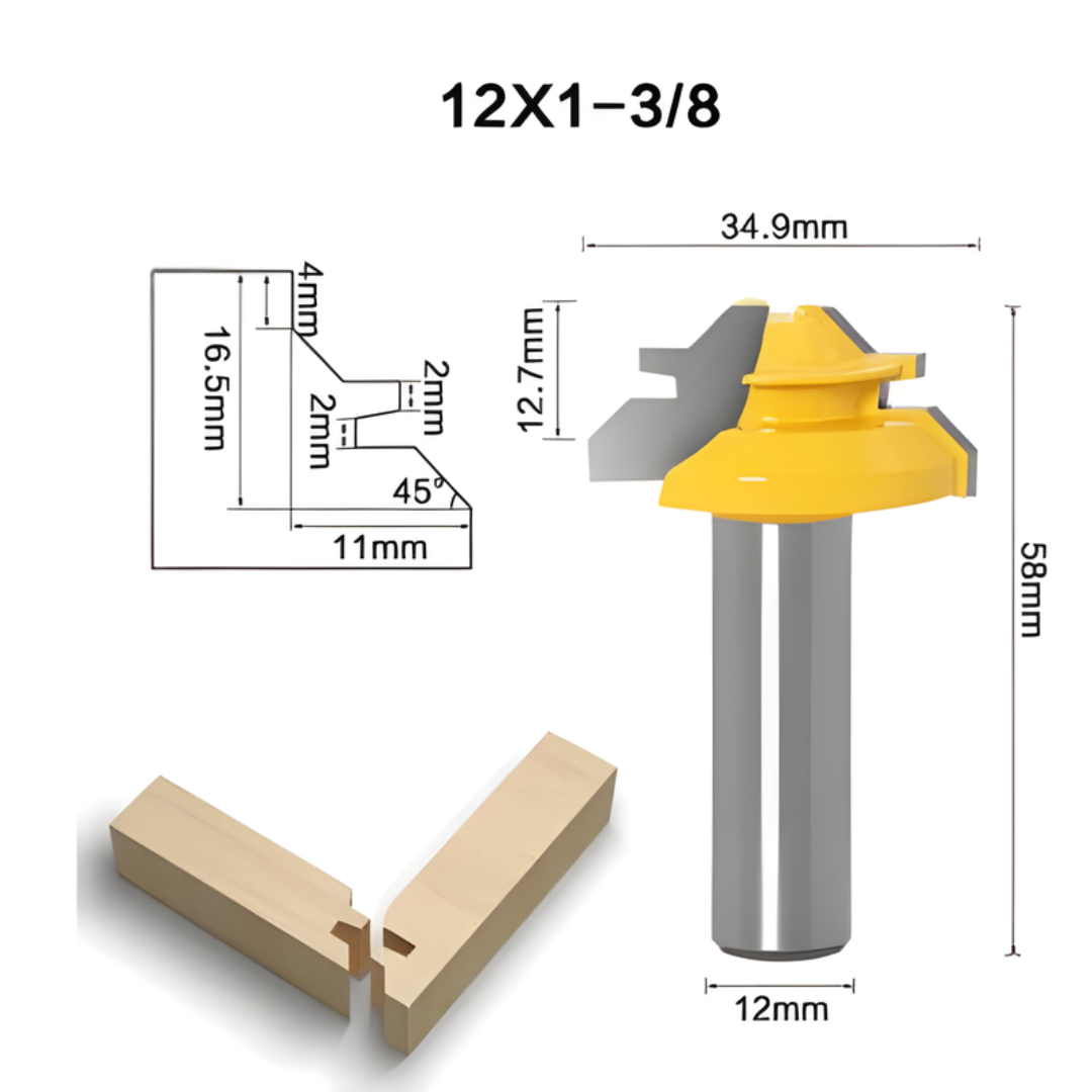 Holzfräser für präzise 45° Verbindungen | FugenMeister™ | Profi-Holzbearbeitung & Splitterfreie Schnitte