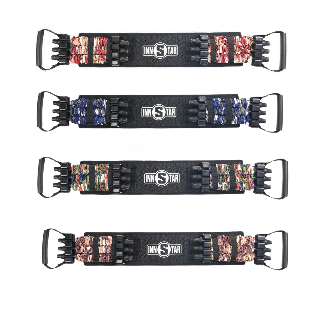 Widerstandsband & Stangenset | Tragbar & Leicht | Bis 120 kg Widerstand | Für Krafttraining & Fitness