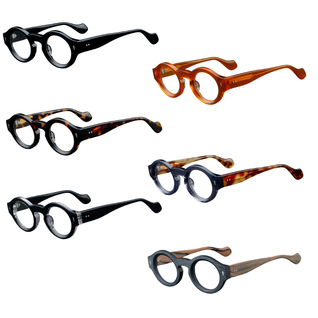 Brillenfassung | Vintage Design | Hochwertiges Acetat | Leicht & Anpassbar | CE-zertifiziert