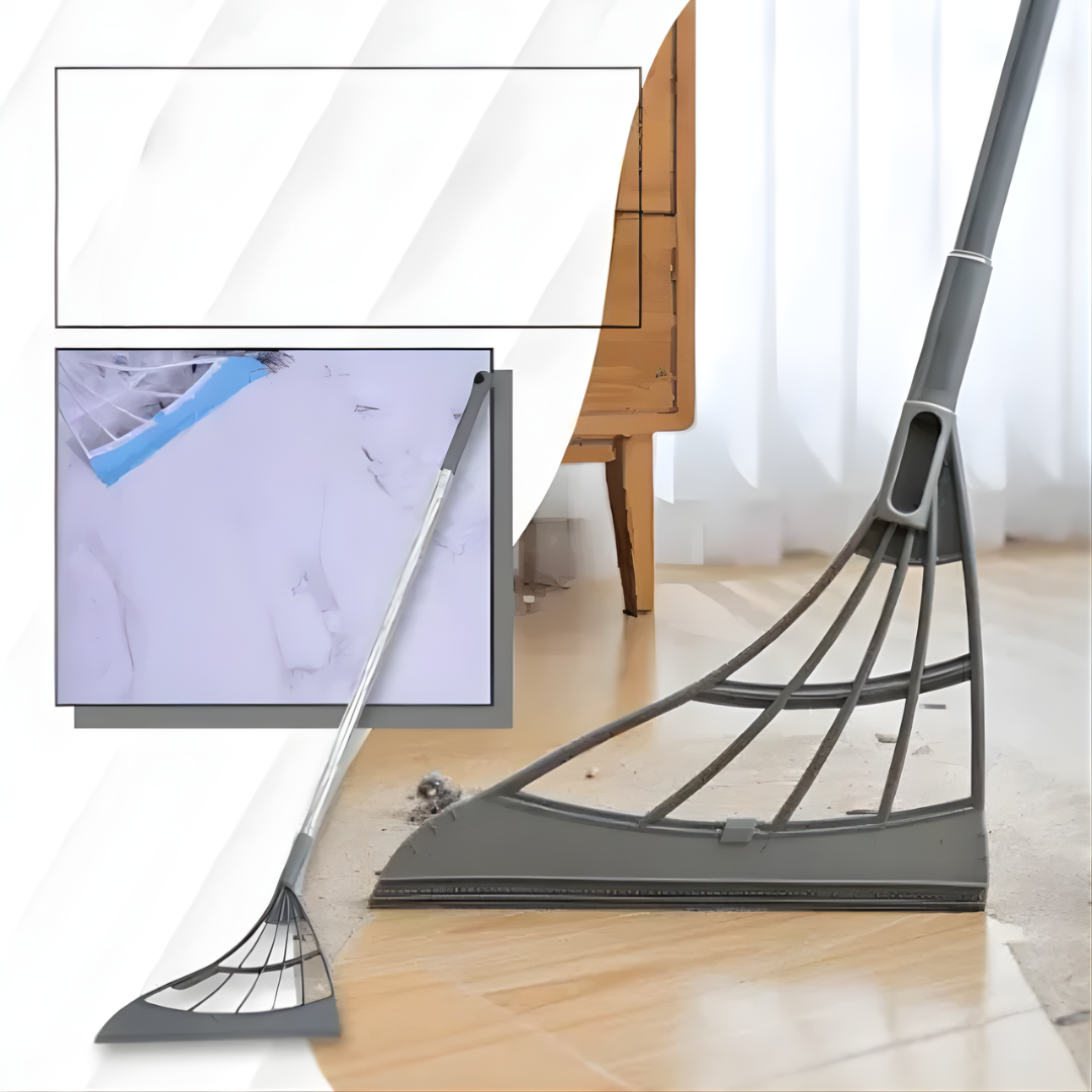 Allzweckreinigungsbesen | 2-in-1 Gummi- & Abziehbesen für Boden, Fenster & Tierhaare | Easycleaner™