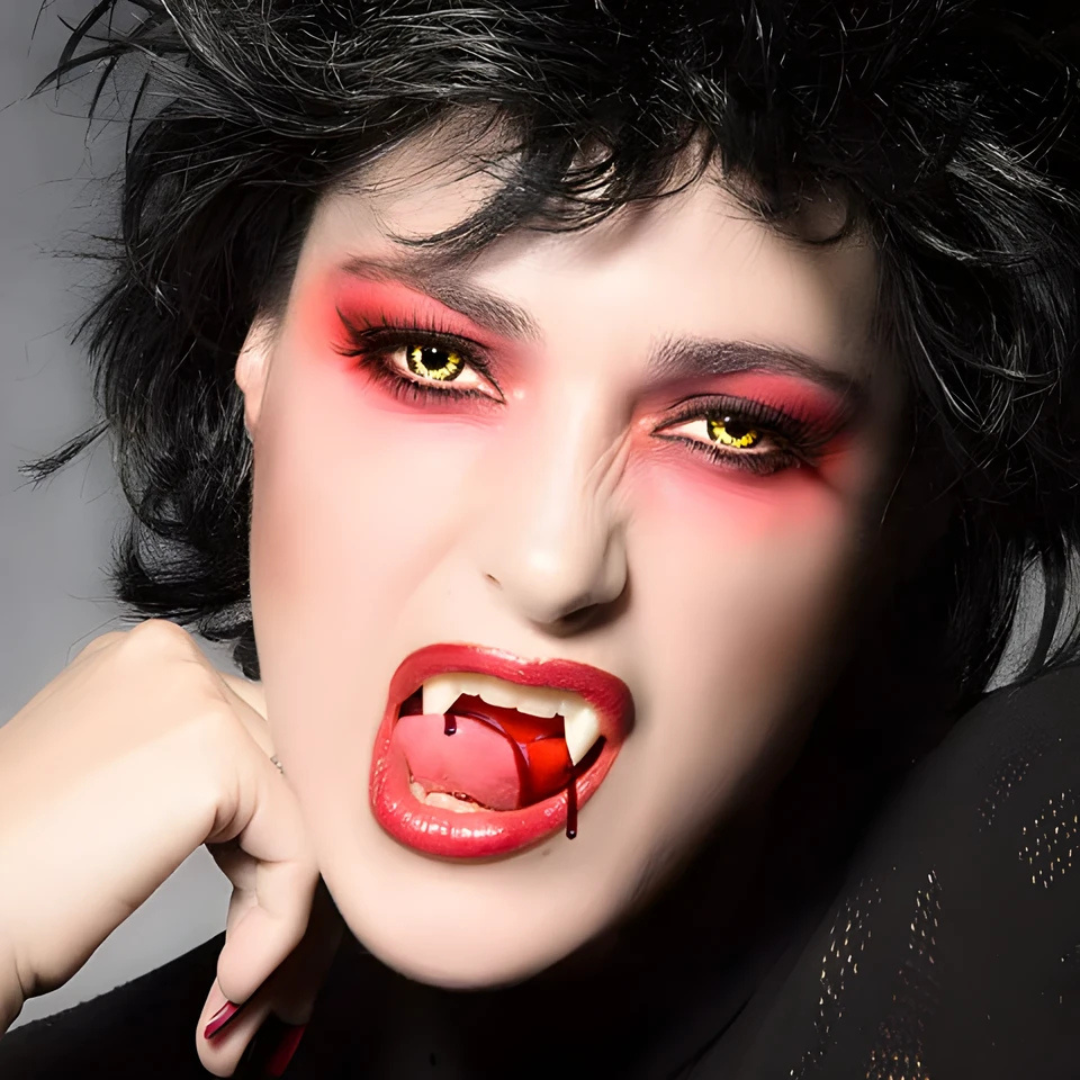 Halloween Vampirzähne | Realistisch & Passgenau | Für Erwachsene & Kinder | ABS-Material