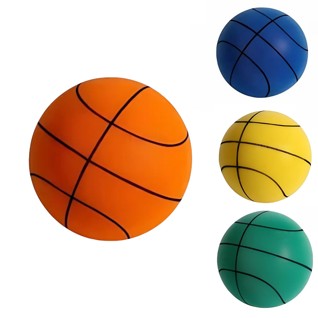 Weich & Leise Basketball | PU-Schaum Indoor-Ball | Geräuscharm, Möbelfreundlich & Federnd | inkl. Netztasche