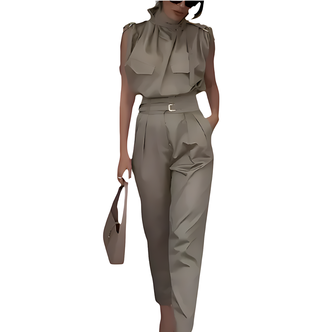 Damen Set | Figurschmeichelnd mit dekorativem Gürtel | Elegant & Vielseitig