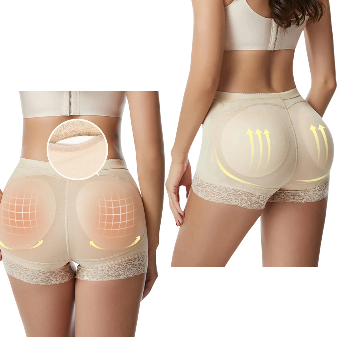 Damen Shorts | Gepolstert für Push-Up Effekt | Nahtlose Figurformung