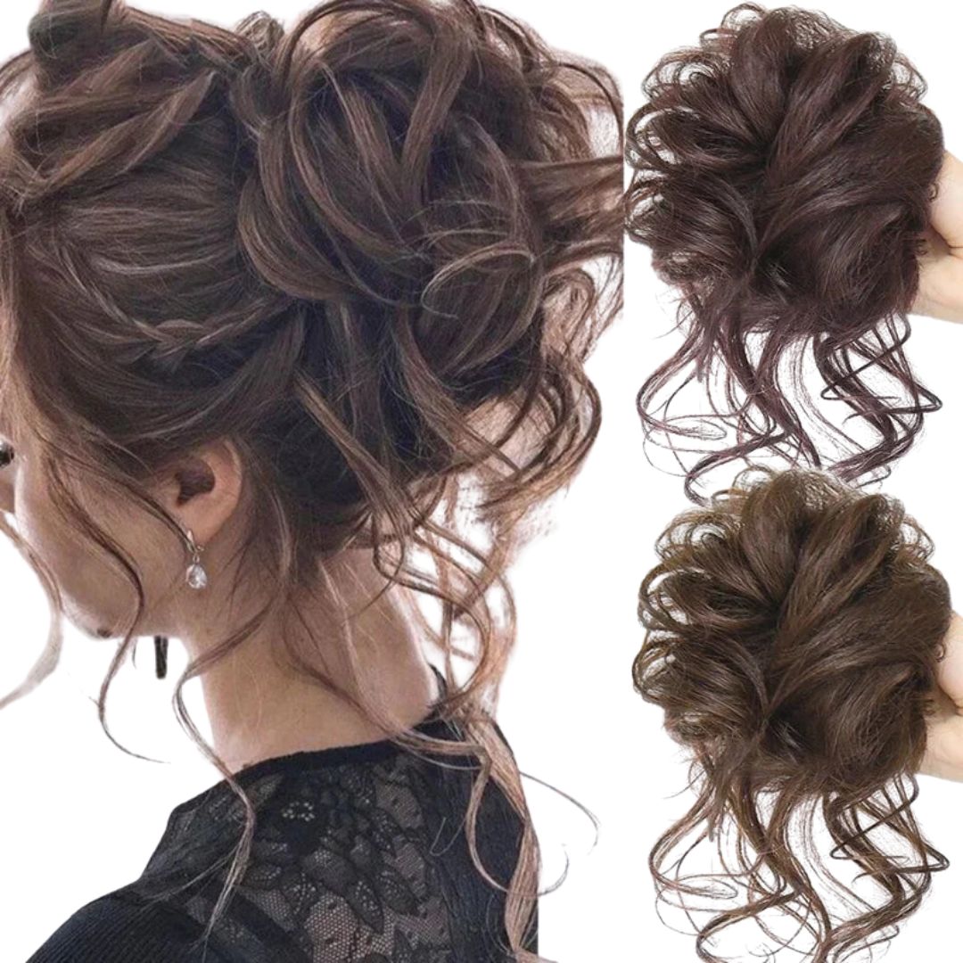 Haar Dutt Haarteil | Einfacher Messy Bun | Natürlich & Weich