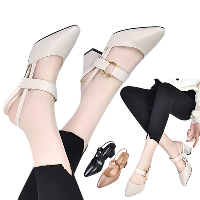 Damen Orthopädische Sandalen Paulina | Elegante Sandalen mit Blockabsatz und Schnalle