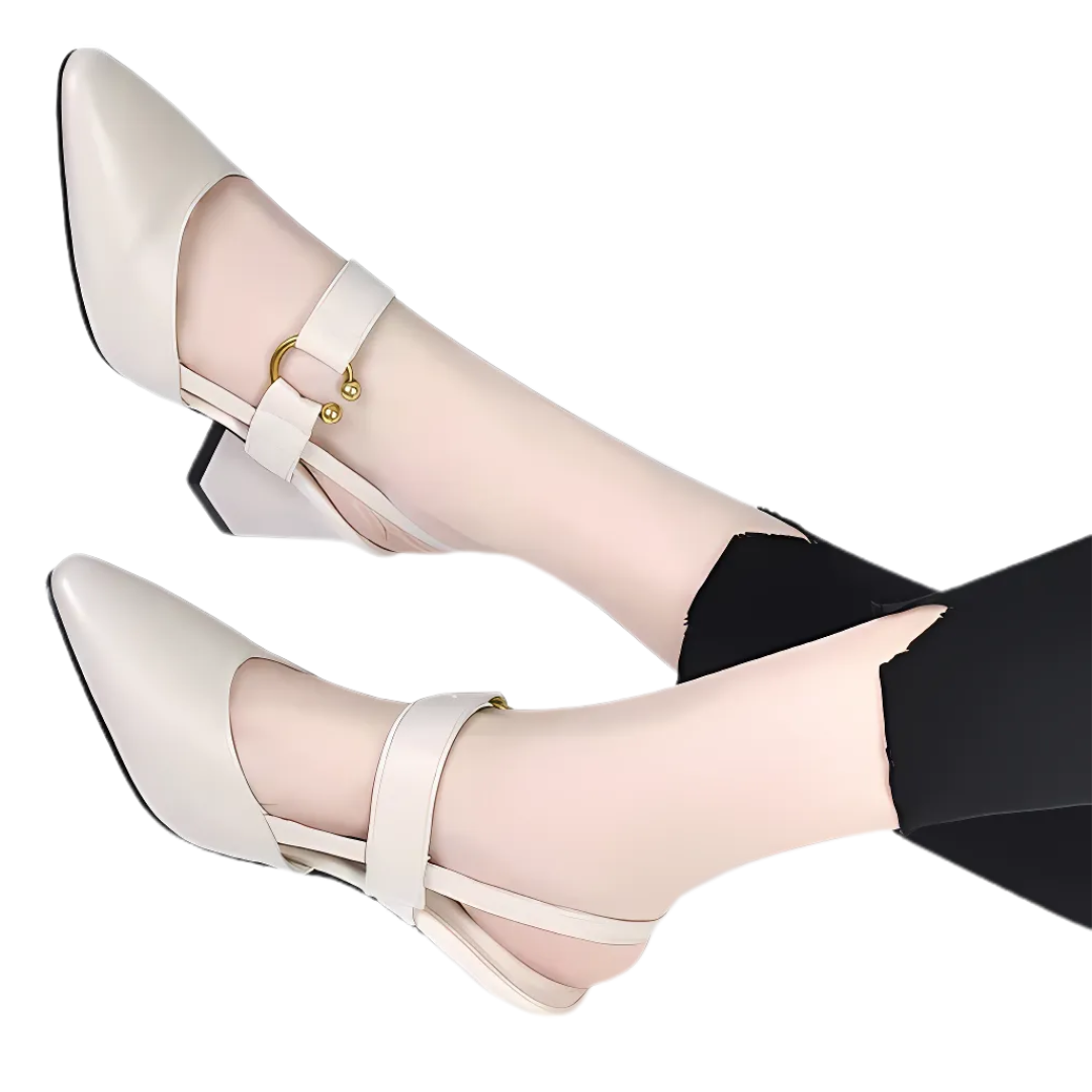 Damen Orthopädische Sandalen Paulina | Elegante Sandalen mit Blockabsatz und Schnalle