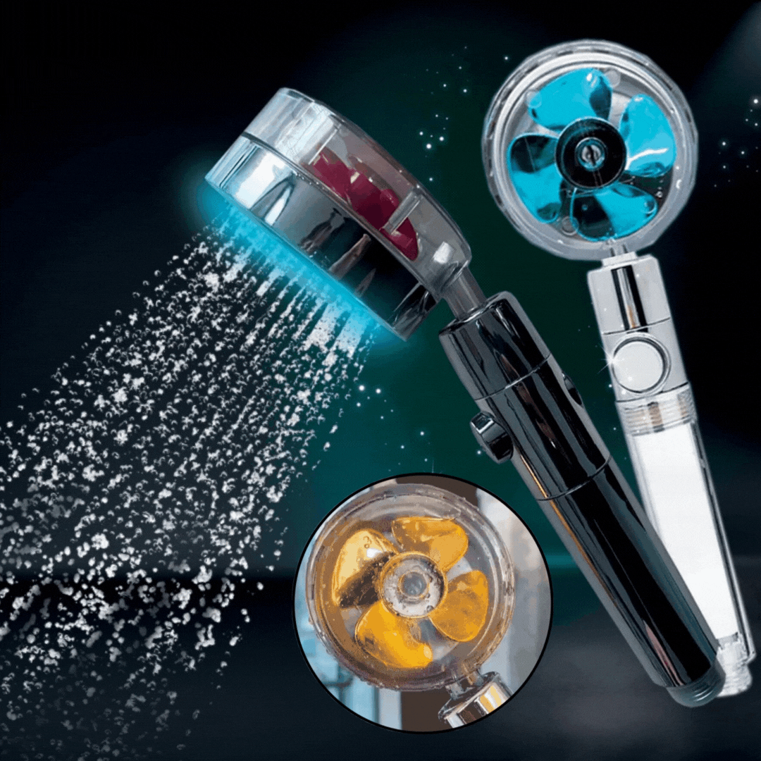 Duschkopf Hochdruck 360° drehbar | Wassersparend mit Filter & Ein/Aus-Schalter | Pylomo