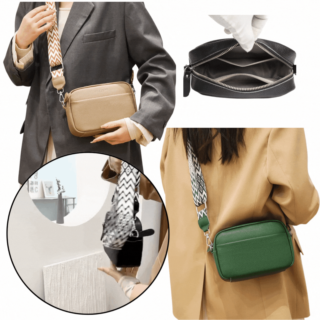 Damen Umhängetasche | Kompakte Crossbody Bag | Verstellbarer Riemen | 22×15×8 cm