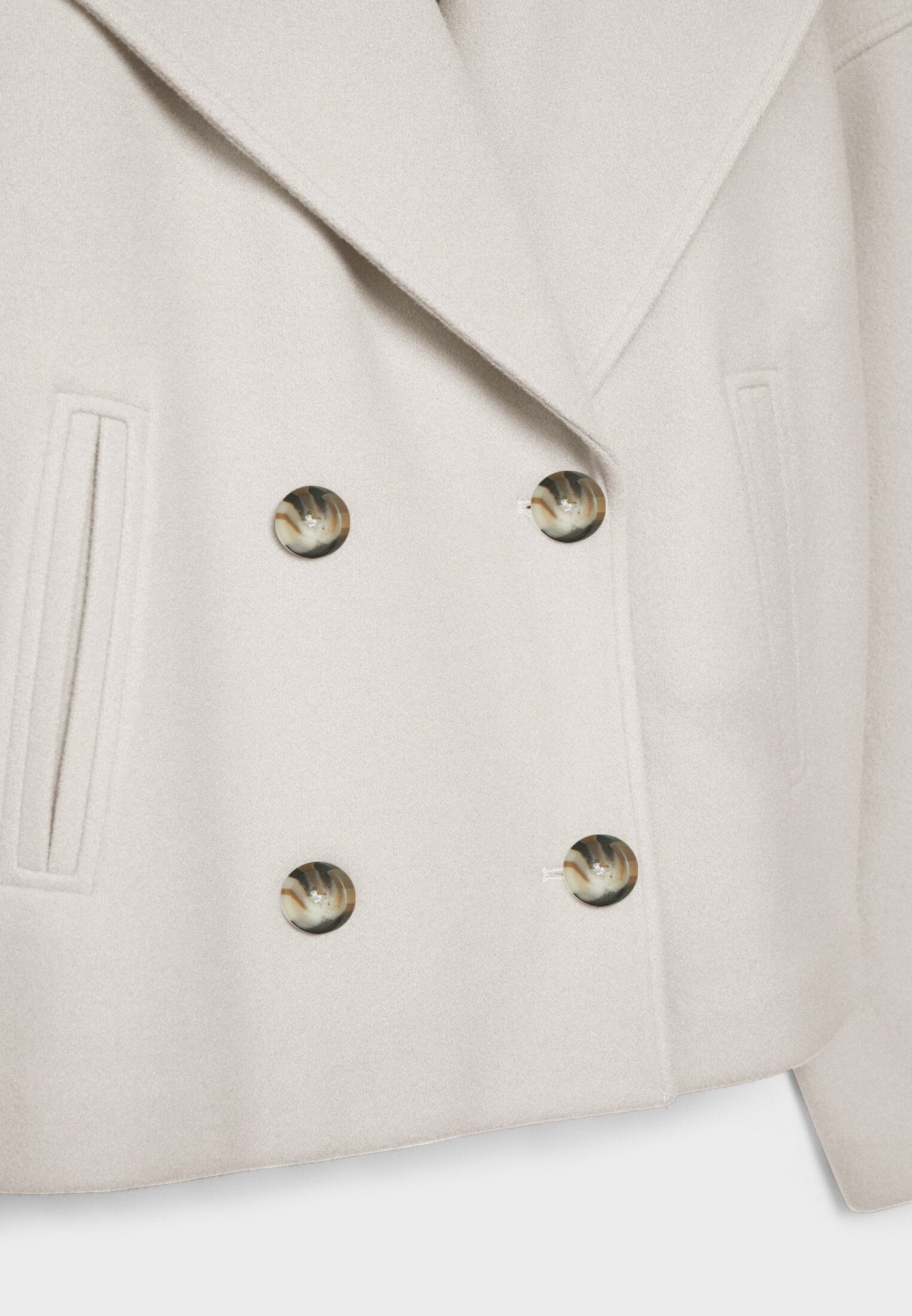 Olivia - Schicke Kurze Jacke mit Doppelreihe Knopfverschluss