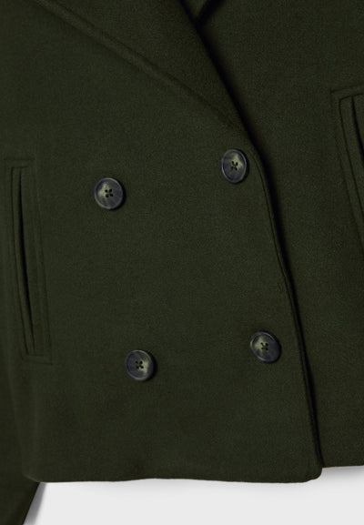 Olivia - Schicke Kurze Jacke mit Doppelreihe Knopfverschluss