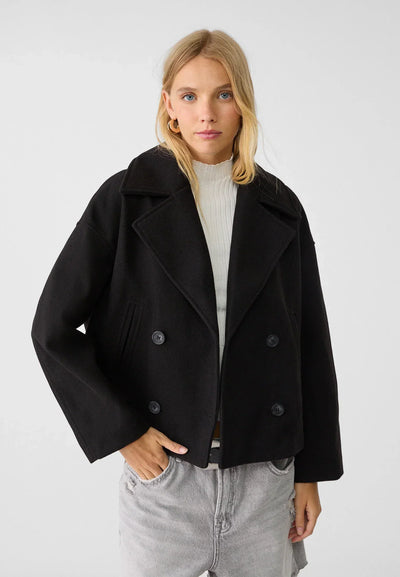 Olivia - Schicke Kurze Jacke mit Doppelreihe Knopfverschluss