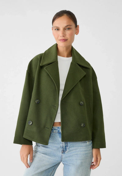 Olivia - Schicke Kurze Jacke mit Doppelreihe Knopfverschluss