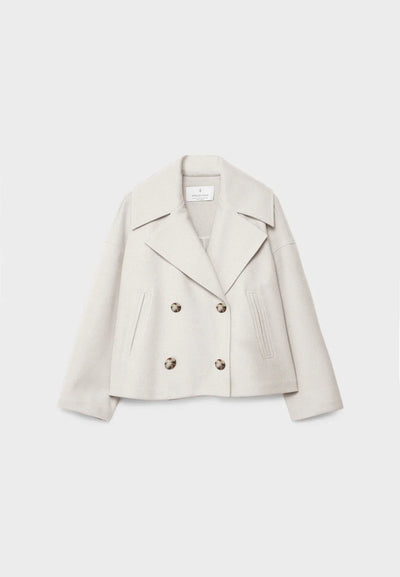 Olivia - Schicke Kurze Jacke mit Doppelreihe Knopfverschluss