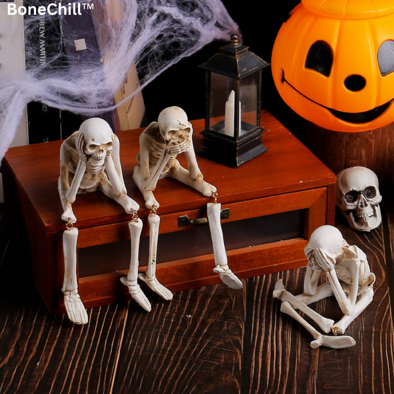 BoneChill™ 3er-Set gruseliger Skelett-Ornamente für Halloween