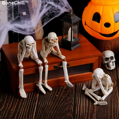 BoneChill™ 3er-Set gruseliger Skelett-Ornamente für Halloween