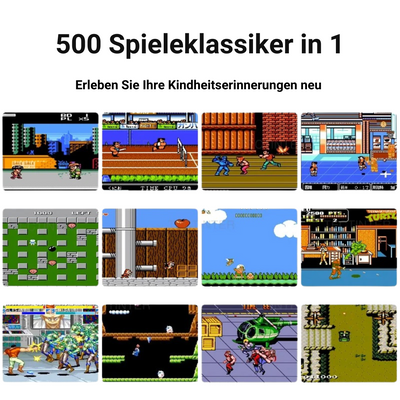 Retro Handgerät Spielkonsole | Klassische Arcade-Spiele | Tragbar & Kinderfreundlich