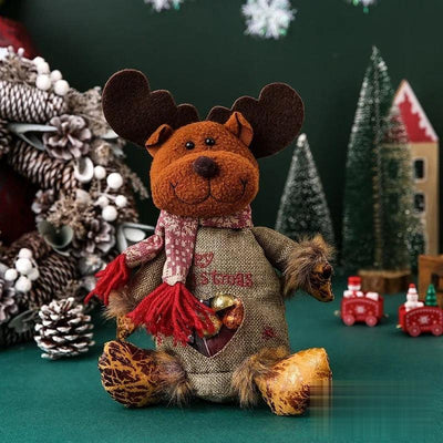 Weihnachtliche Geschenkbeutel | Wiederverwendbare Geschenkverpackung mit Santa & Schneemann Design