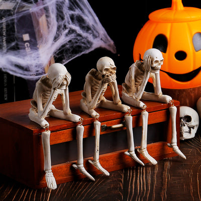 BoneChill™ 3er-Set gruseliger Skelett-Ornamente für Halloween