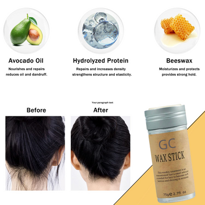 Haarwachs Stick | Starker Halt & Anti-Frizz | Für alle Haartypen | Natürlich & Reisetauglich