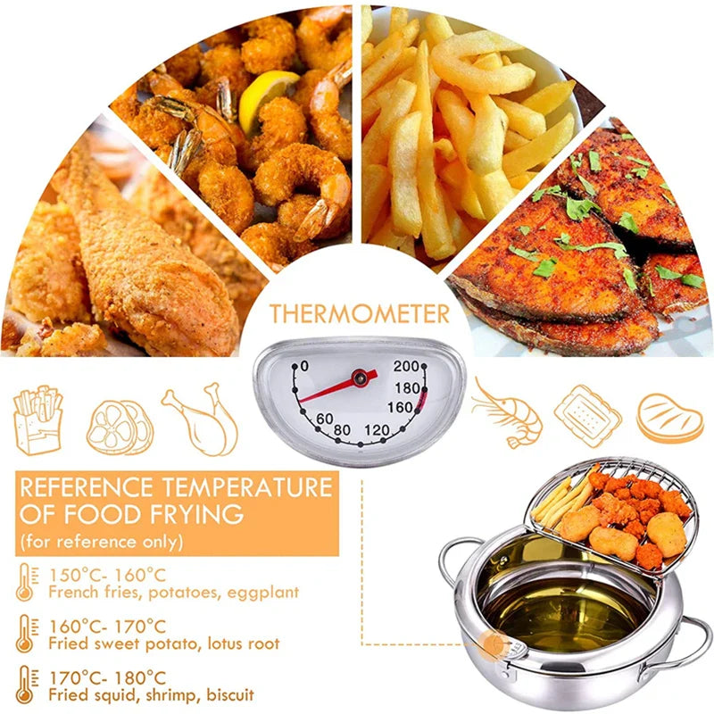 ChefkochFry™ Professioneller Fritteuse mit Thermometer