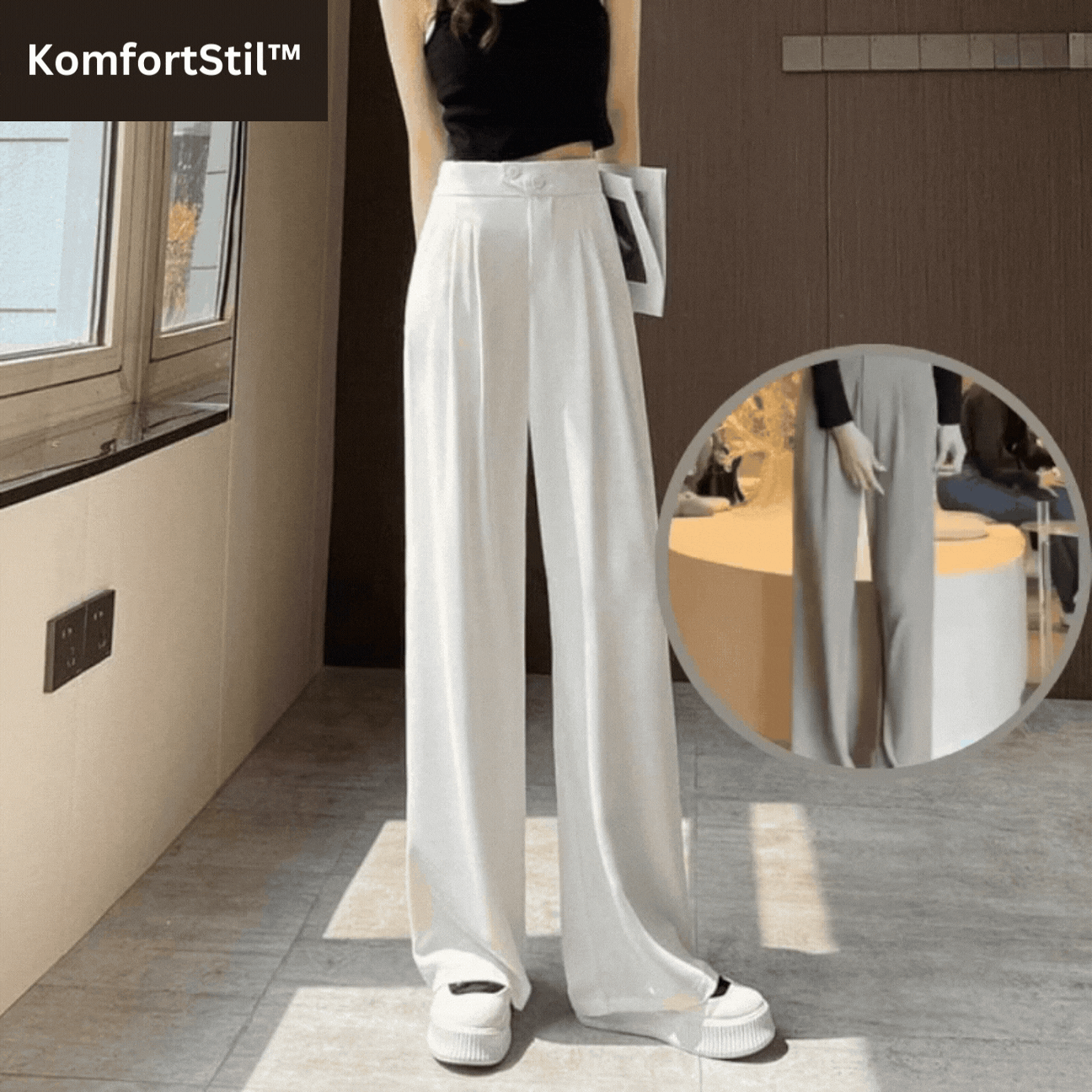 KomfortStil™ Bequeme Hosen mit hoher Taille