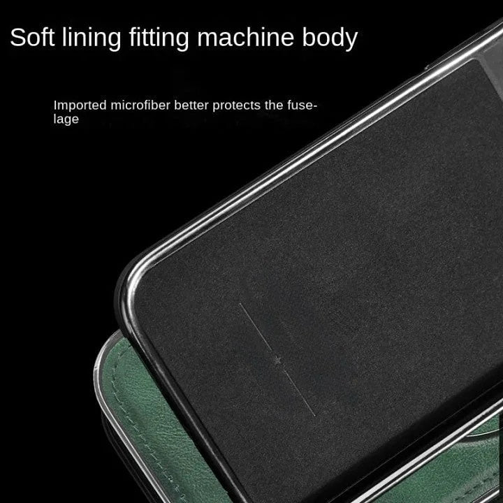 iPhone Hülle | Klassische Leder-Handyhülle mit Magnetfunktion | Standfunktion & Kamera-Schutz