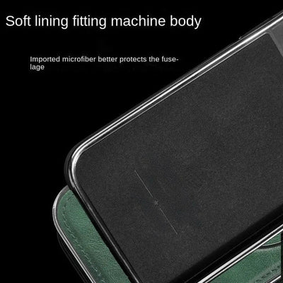 iPhone Hülle | Klassische Leder-Handyhülle mit Magnetfunktion | Standfunktion & Kamera-Schutz