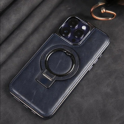 iPhone Hülle | Klassische Leder-Handyhülle mit Magnetfunktion | Standfunktion & Kamera-Schutz