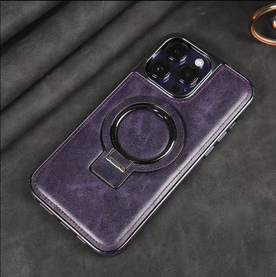 iPhone Hülle | Klassische Leder-Handyhülle mit Magnetfunktion | Standfunktion & Kamera-Schutz