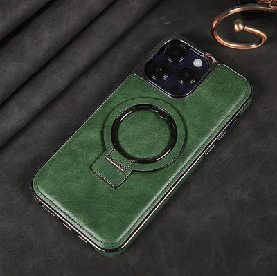 iPhone Hülle | Klassische Leder-Handyhülle mit Magnetfunktion | Standfunktion & Kamera-Schutz